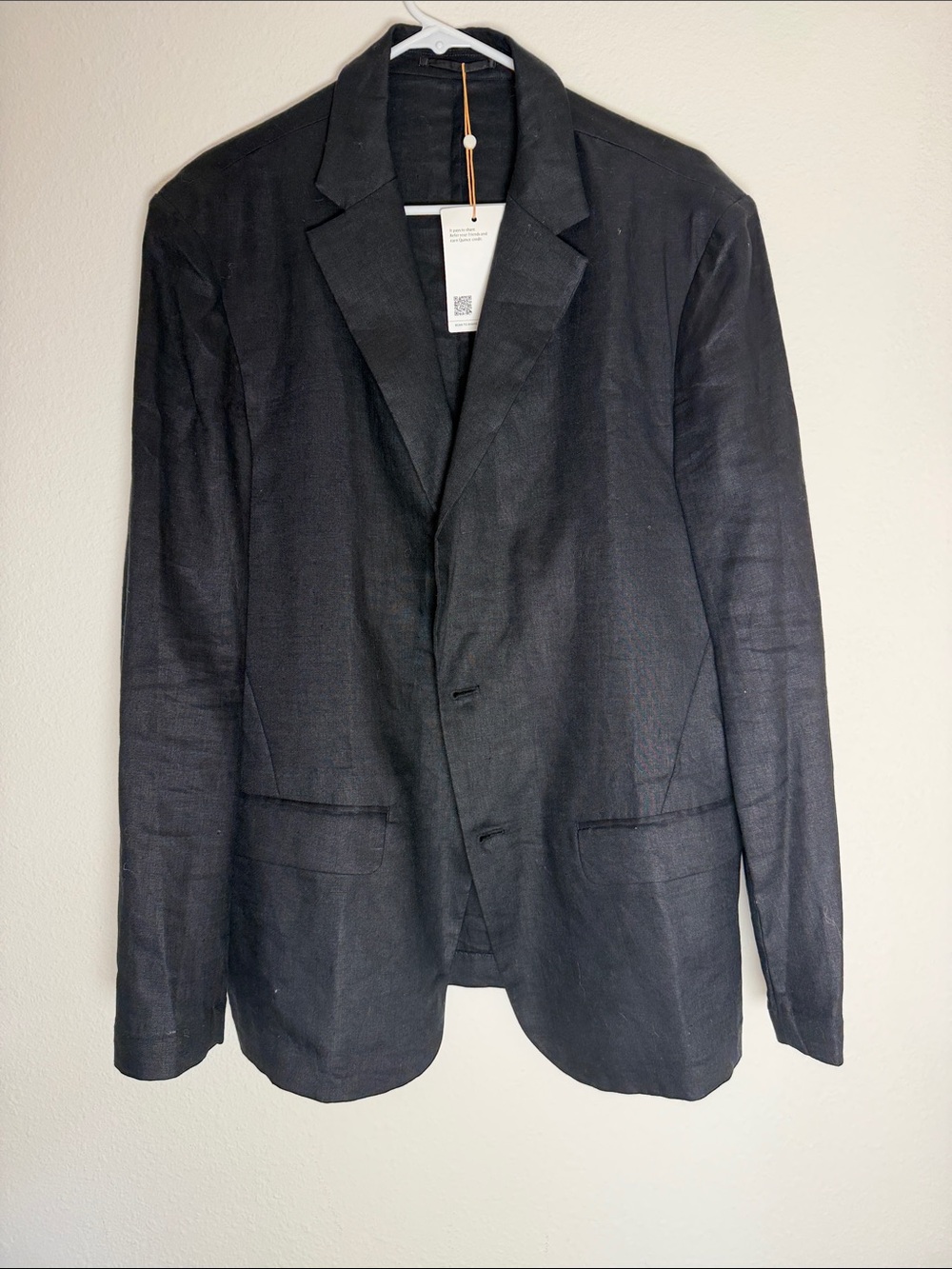 Quince - Black Linen Blazer - L